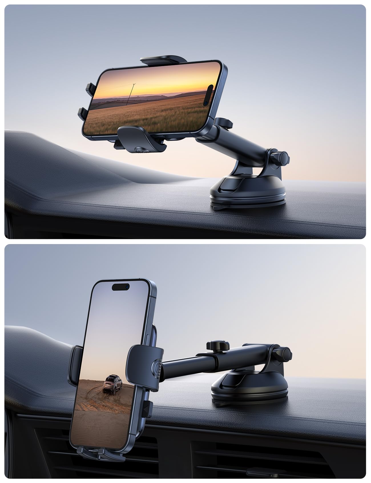 Foto 8 pulgar | Soporte Para Teléfono De Coche Lamicall, Ventosa Más Fuerte, Rotación De 360° - Venta Internacional.