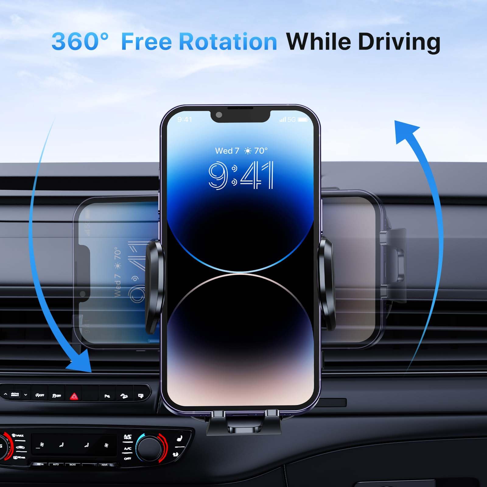 Foto 5 | Soporte De Teléfono Miracase Para Ventilación De Coche Universal Negro - Venta Internacional.