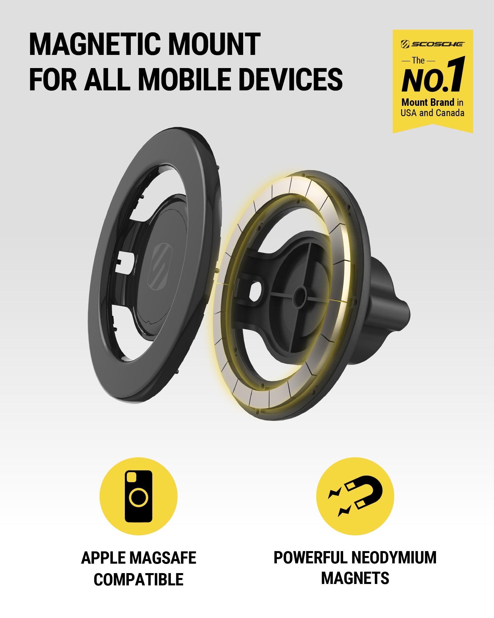 Foto 3 pulgar | Soporte De Coche Scosche Smsdv Magicmount Magsafe Para Teléfono Celular - Venta Internacional.