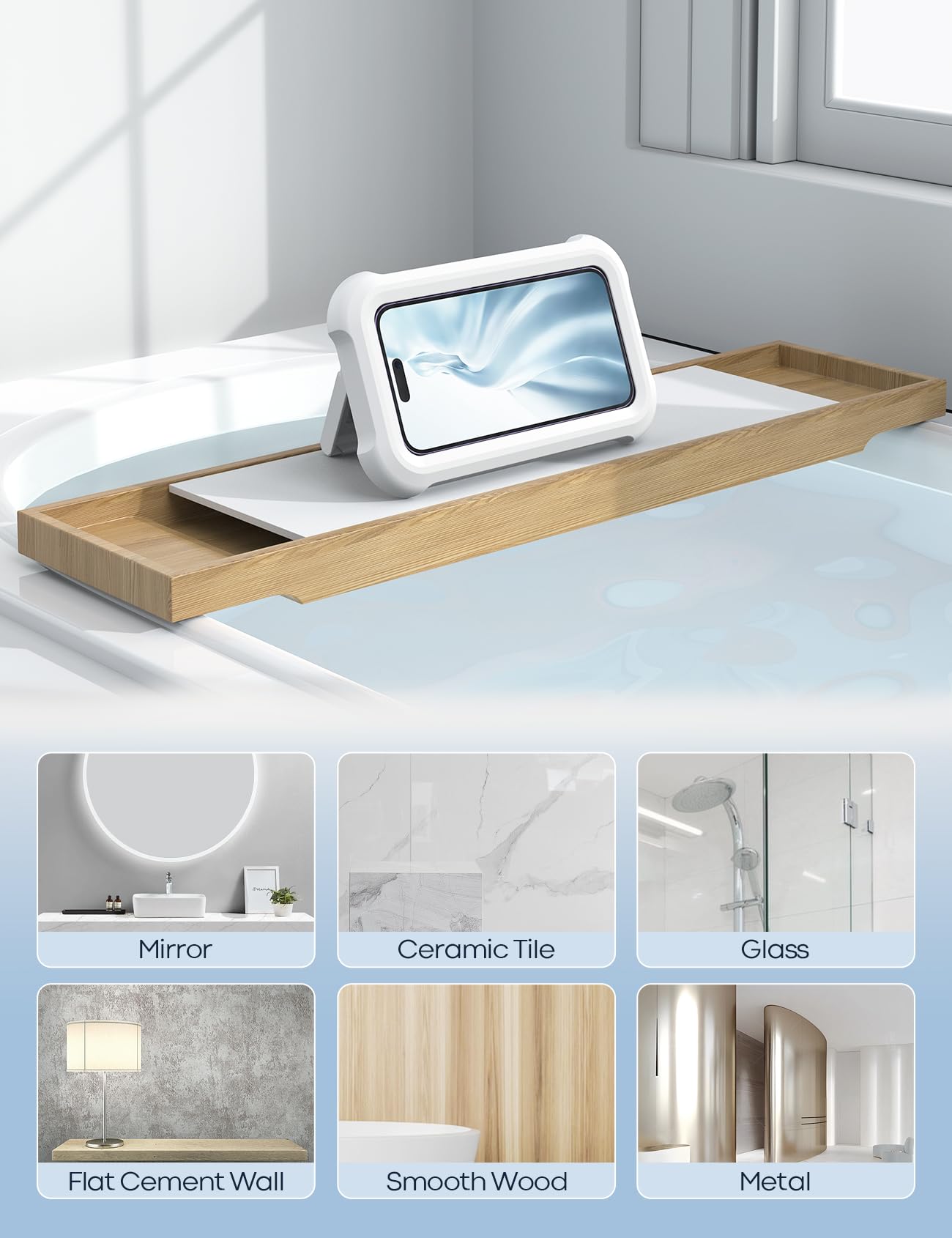 Foto 6 pulgar | Soporte De Teléfono De Ducha Lamicall Impermeable Para Teléfonos Móviles De 4 A 7 - Venta Internacional.