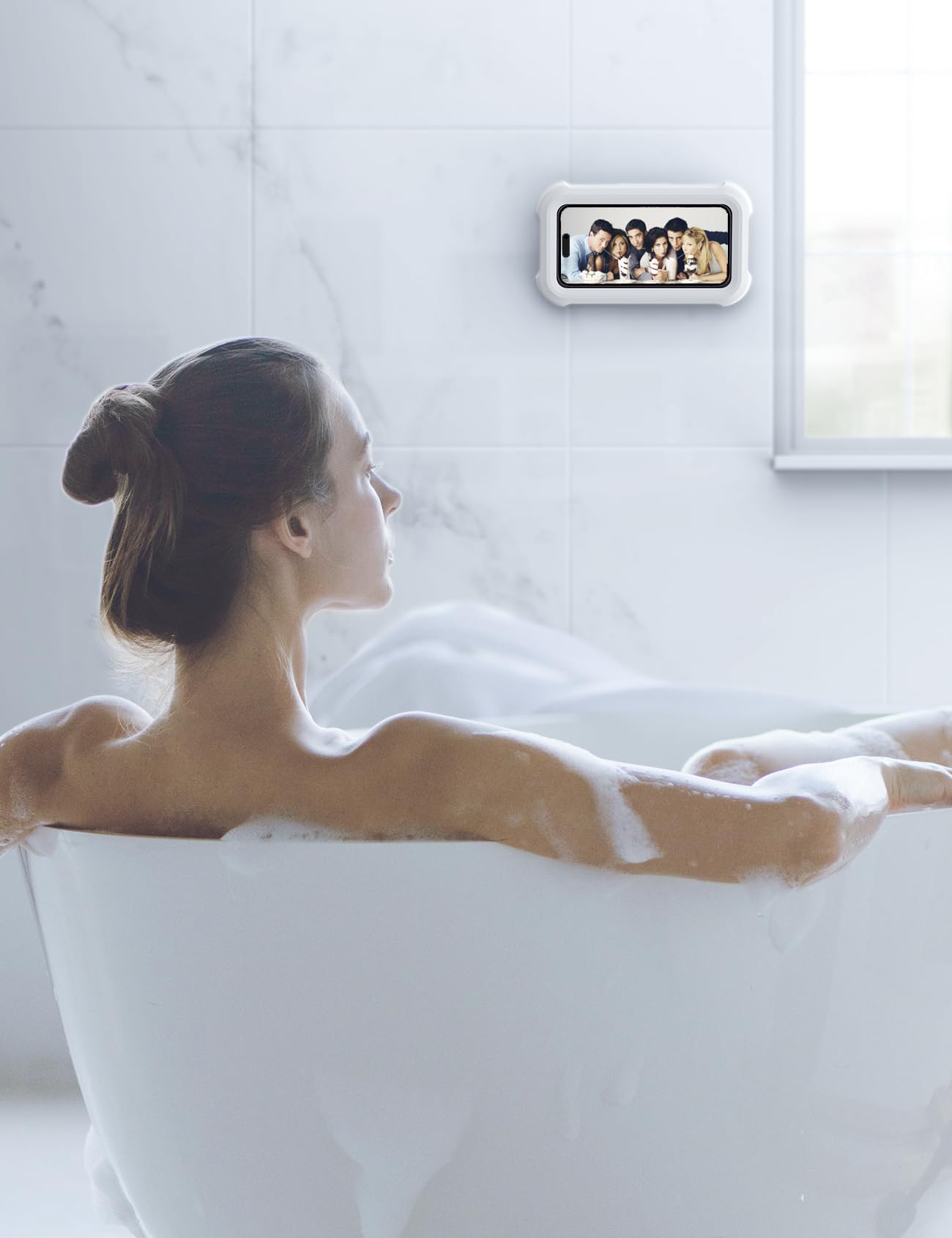 Foto 7 | Soporte De Teléfono De Ducha Lamicall Impermeable Para Teléfonos Móviles De 4 A 7 - Venta Internacional.