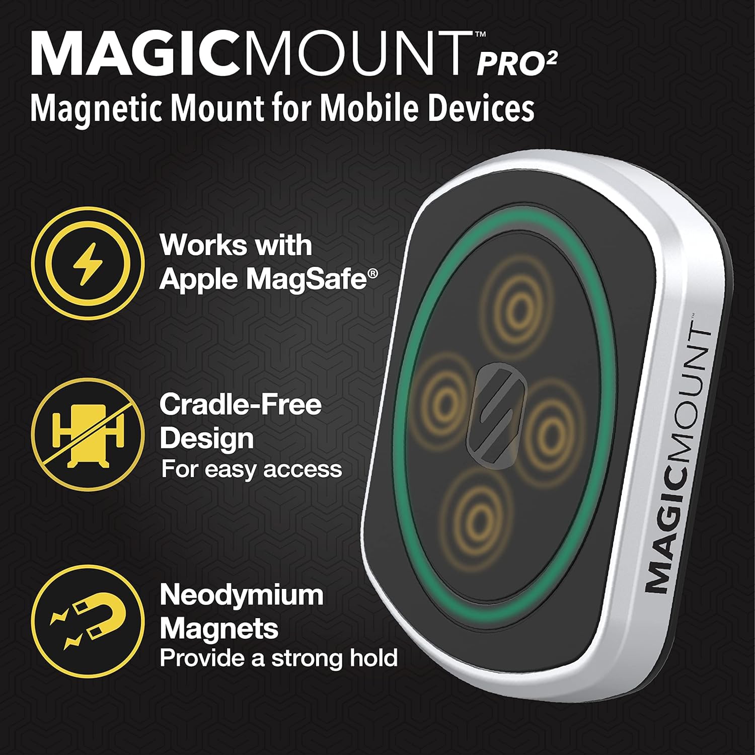 Foto 3 | Soporte Para Teléfono Móvil Scosche Magicmount Pro2 Para Magsafe - Venta Internacional.