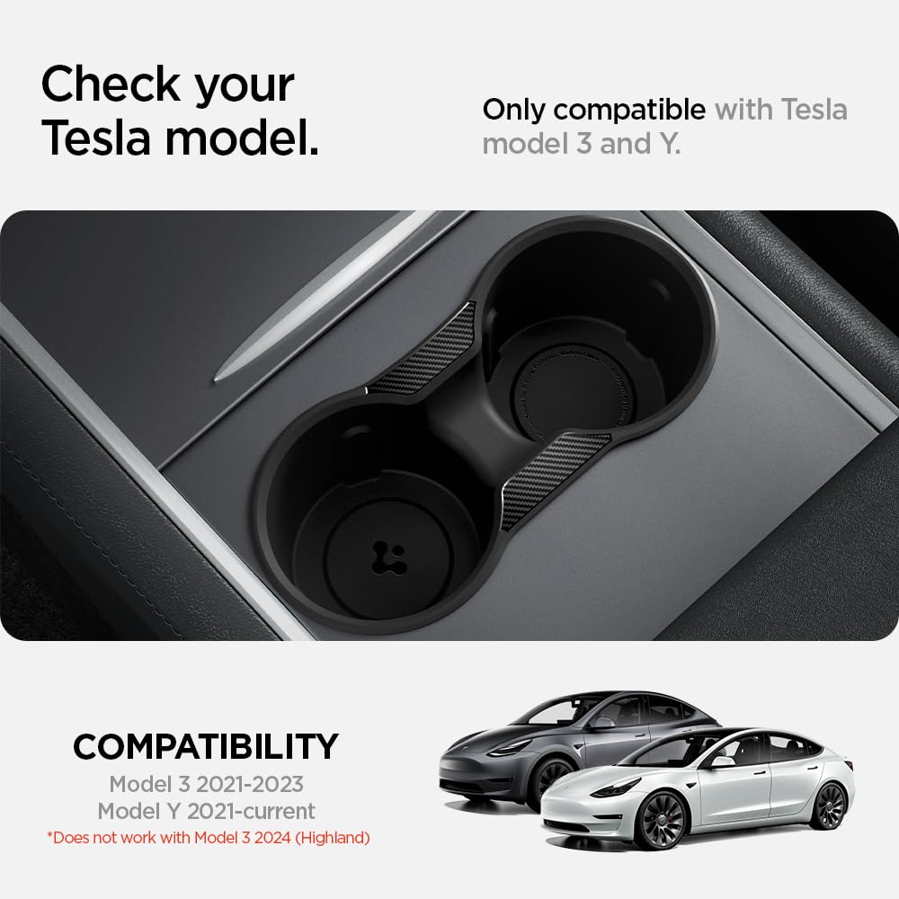 Foto 3 pulgar | Inserto Portavasos Spigen Relaxed Grip Para Tesla Model 3 E Y - Venta Internacional.