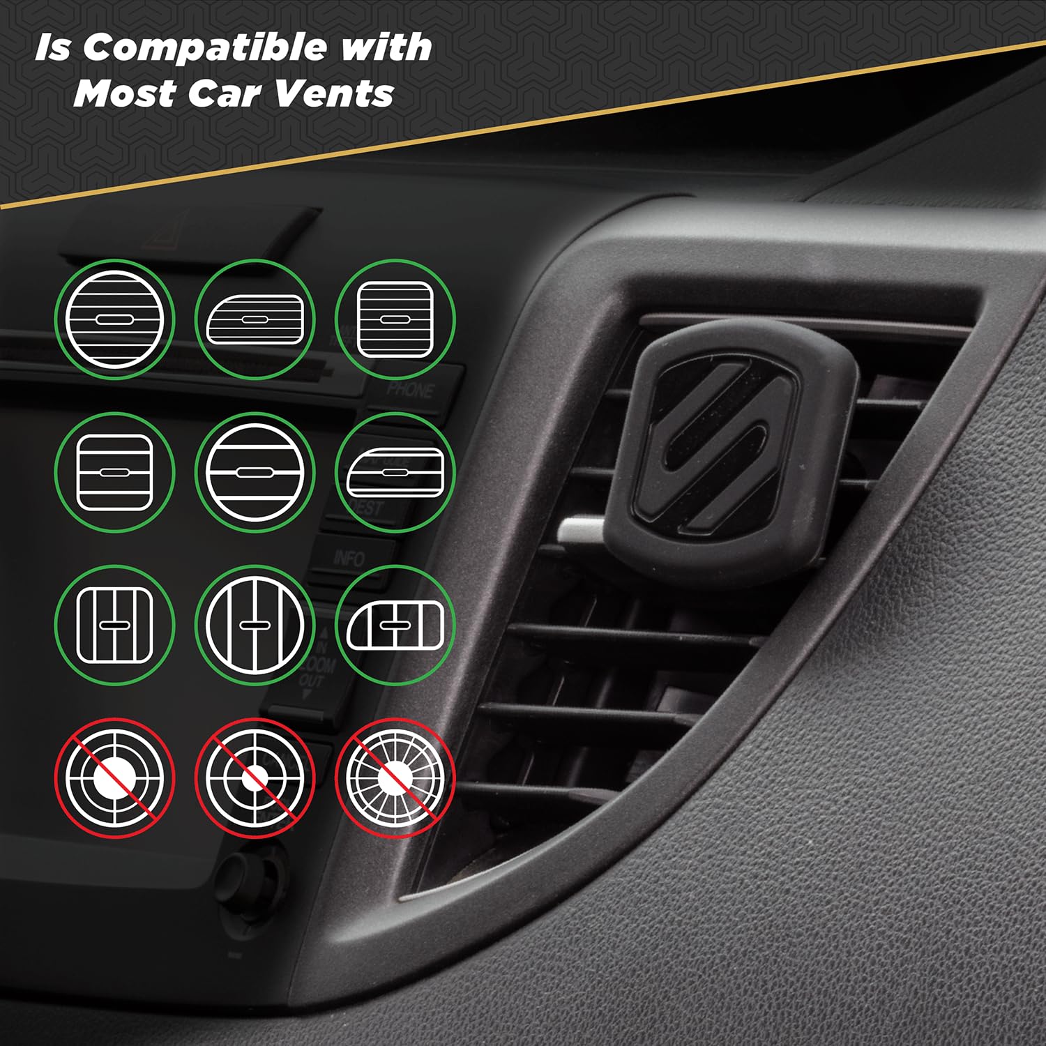 Foto 6 pulgar | Soporte Para Teléfono Celular Scosche Magvm2b Magicmount Para Ventilación De Coche - Venta Internacional.