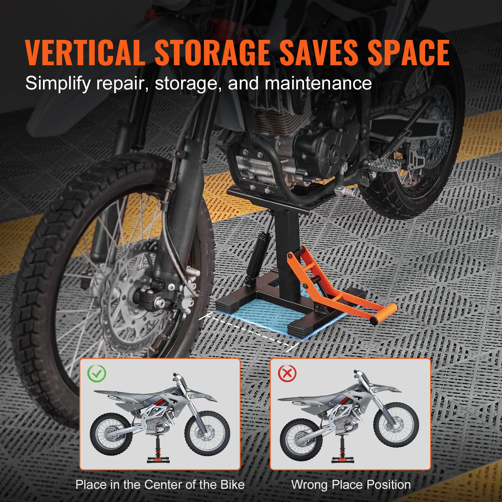 Foto 7 pulgar | Soporte Elevador Para Motos De Cross Vevor, 200 Kg De Capacidad, Funcionamiento Hidráulico - Venta Internacional.