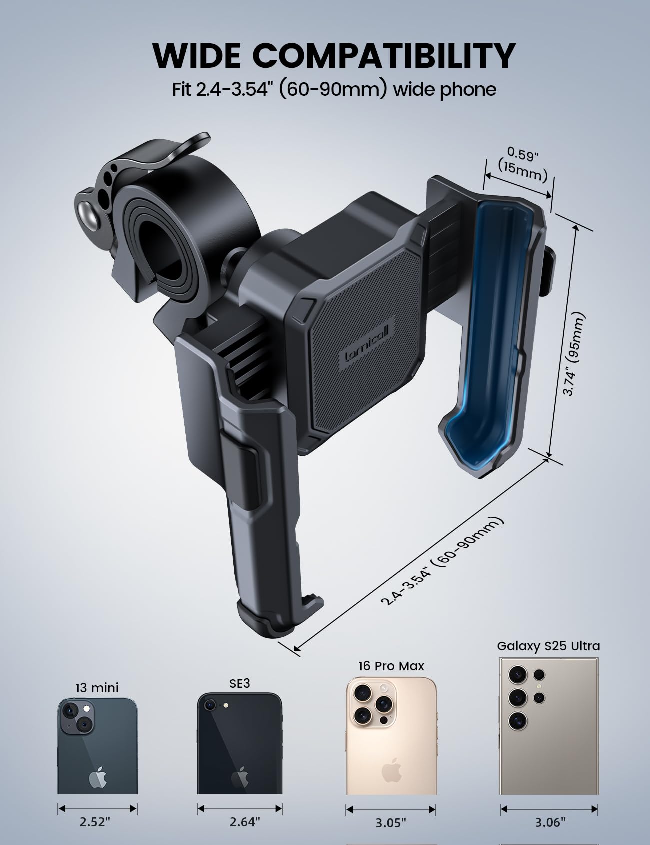 Foto 6 pulgar | Soporte De Teléfono Para Bicicleta Lamicall Para Iphone Galaxy - Venta Internacional.