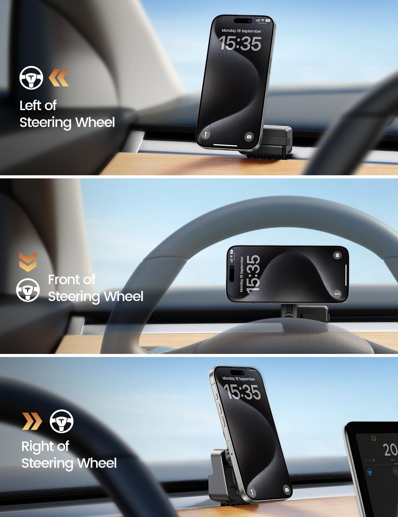 Foto 8 pulgar | Soporte De Teléfono Lamicall Para Tesla Model 3 Y Con Imán - Venta Internacional.