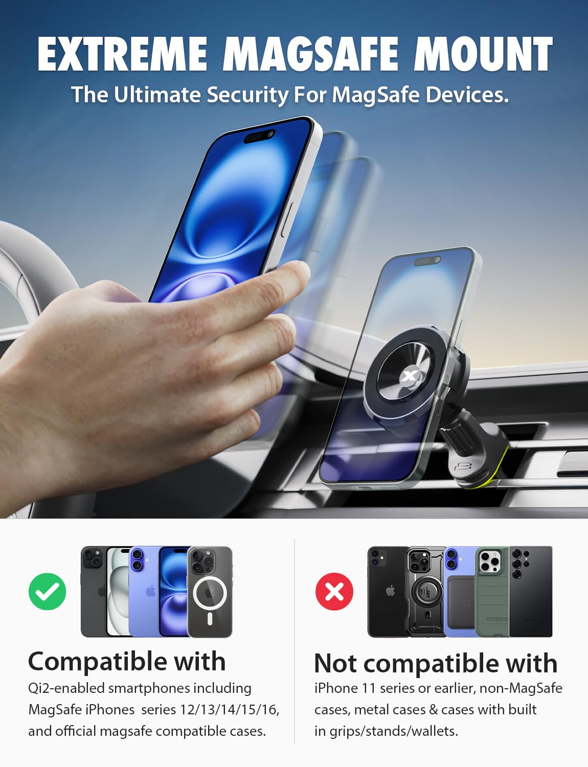 Foto 3 pulgar | Soporte De Coche Bracketron Magalign Max Para Iphone 16 Pro Max - Venta Internacional.