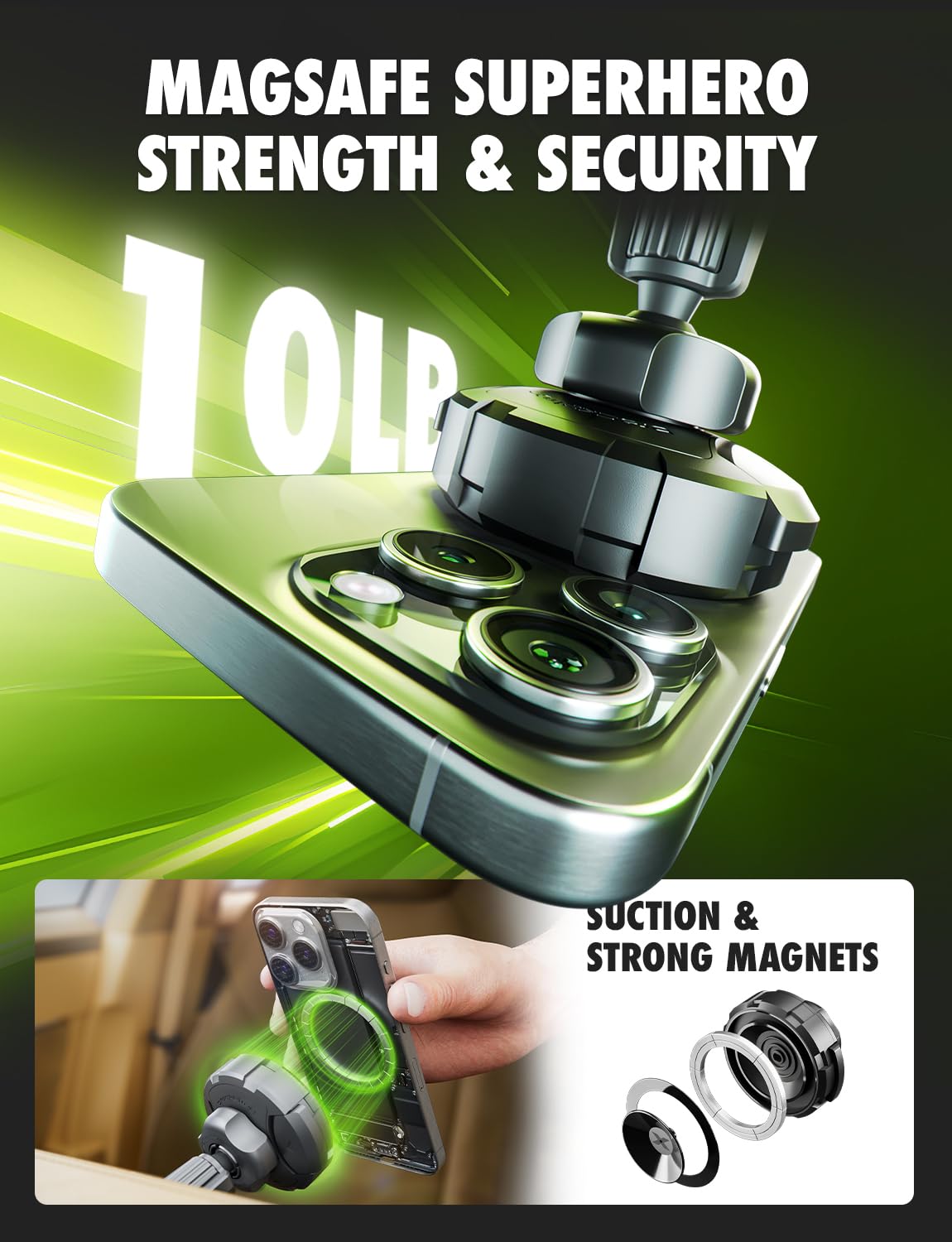 Foto 4 | Soporte De Coche Bracketron Magalign Max Para Iphone 16 Pro Max - Venta Internacional.