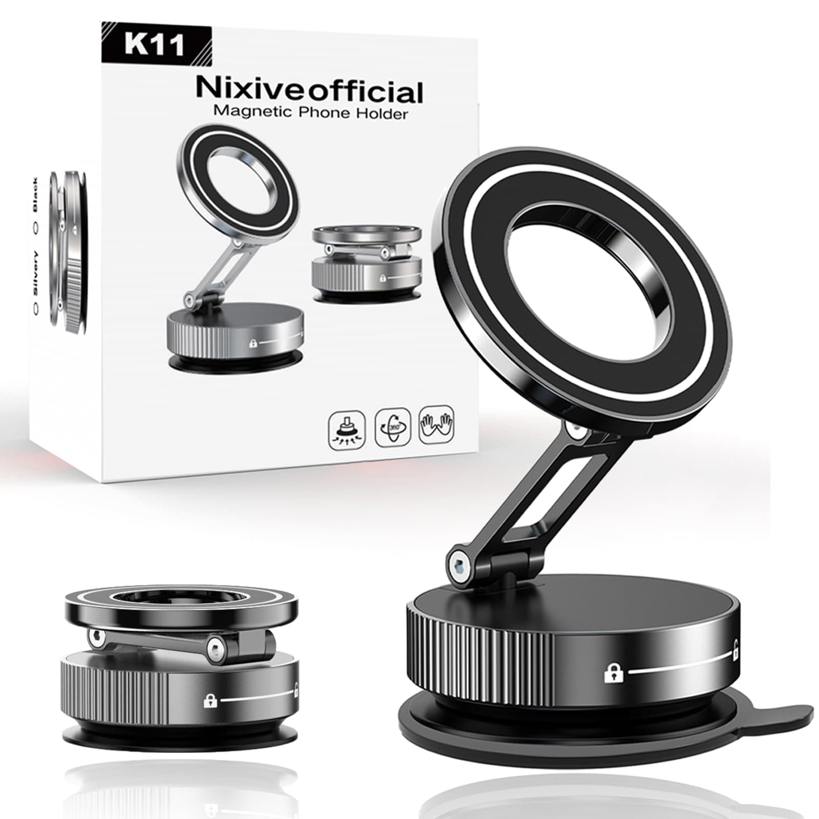 Soporte Magnético Para Teléfono Nixiveofficial Con Rotación De 360° Para Coche - Venta Internacional. $1,159
