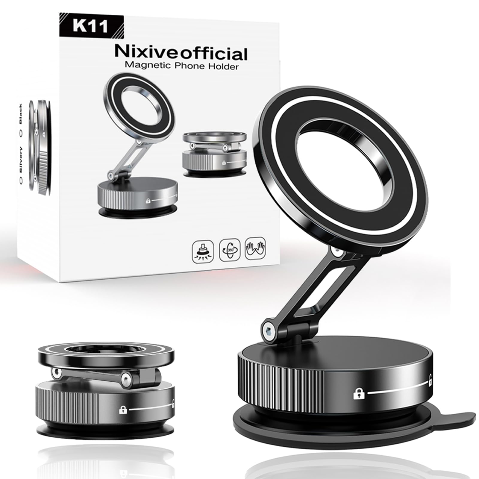 Soporte Magnético Para Teléfono Nixiveofficial Con Rotación De 360° Para Coche - Venta Internacional.