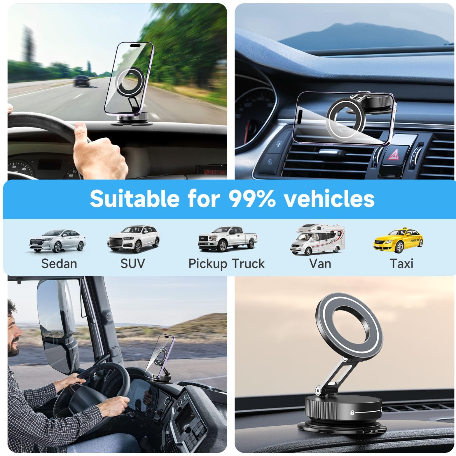 Foto 3 pulgar | Soporte Magnético Para Teléfono Nixiveofficial Con Rotación De 360° Para Coche - Venta Internacional.