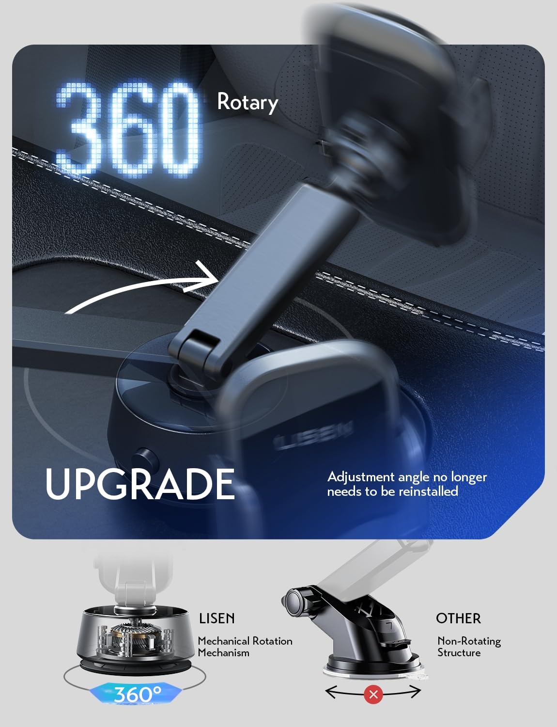 Foto 5 | Soporte Para Teléfono De Coche, Ventosa Eléctrica Lisen Para Iphone - Venta Internacional.