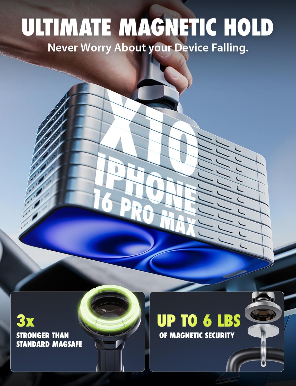 Foto 8 pulgar | Soporte Magnético Para Coche Magalign Pro Extend Magalign Para Iphone - Venta Internacional.