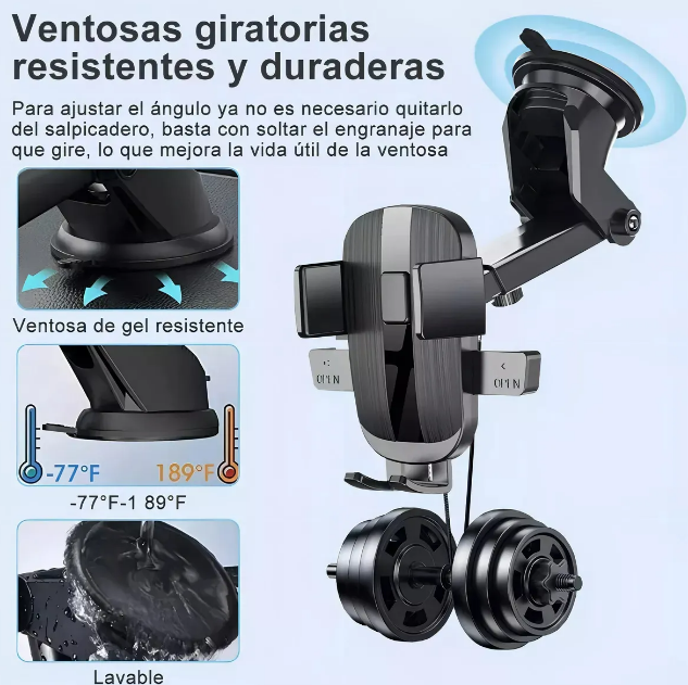 Foto 5 pulgar | Soporte Xtellar Para Celular Coche, Porta Celular Carro 3en1 Estable