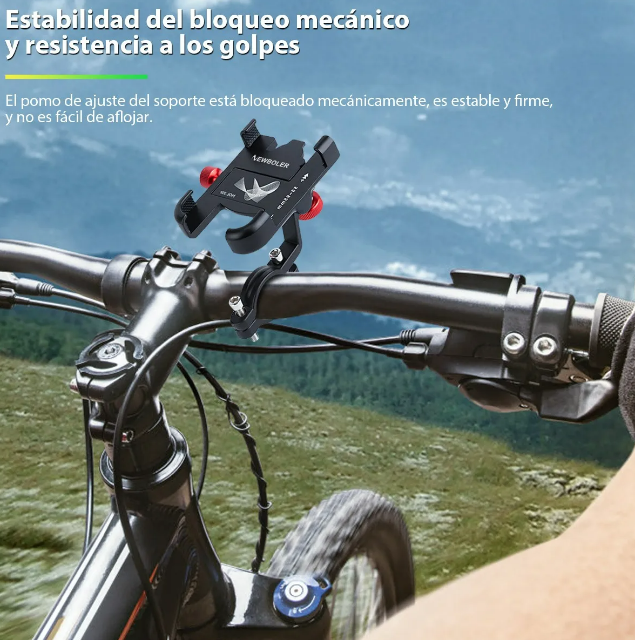 Foto 4 pulgar | Metálico Xtellar Soporte Para Teléfono De Bicicleta Giratorio 360°
