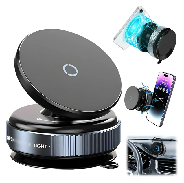Foto 1 | Soporte Xtellar Para Celular Automóvil Succión Magnético Negro