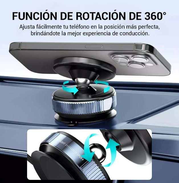 Foto 3 pulgar | Soporte Xtellar Para Celular Automóvil Succión Magnético Negro