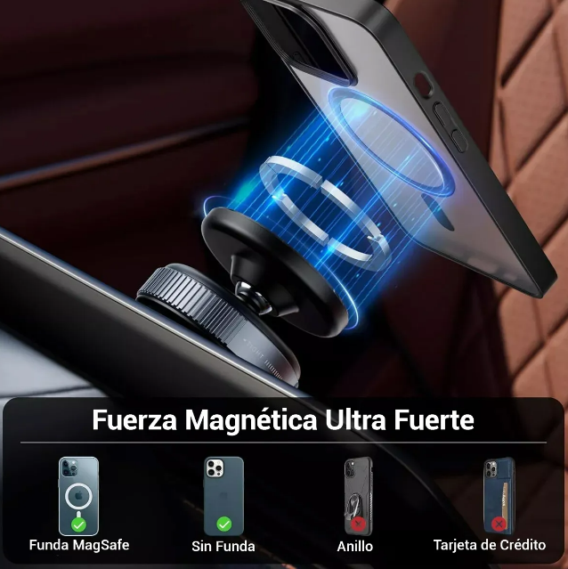 Foto 4 pulgar | Soporte Xtellar Para Celular Automóvil Succión Magnético Negro