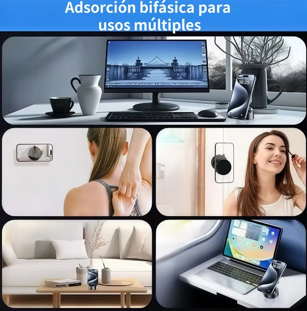 Foto 4 pulgar | Xtellar Soporte Magnético De Ventosa Para Teléfono,escalable Negro