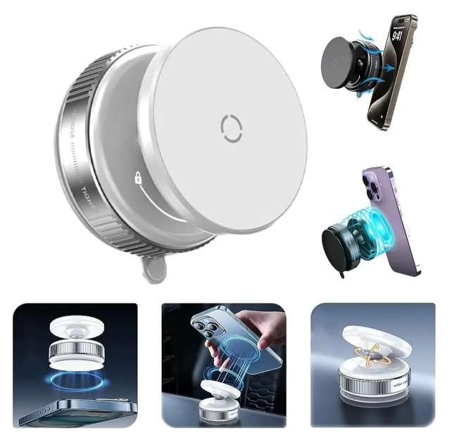 Foto 1 | Soporte Xtellar Para Celular Automóvil Succión Magnético Blanco