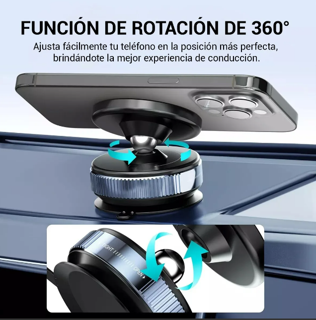Foto 3 pulgar | Soporte Xtellar Para Celular Automóvil Succión Magnético Blanco