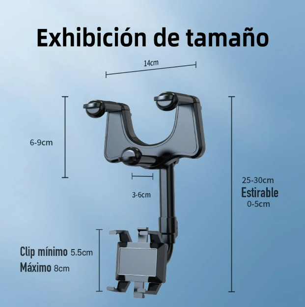 Foto 4 pulgar | Soporte Xtellar Para Teléfono Espejo Retrovisor Portacelulares