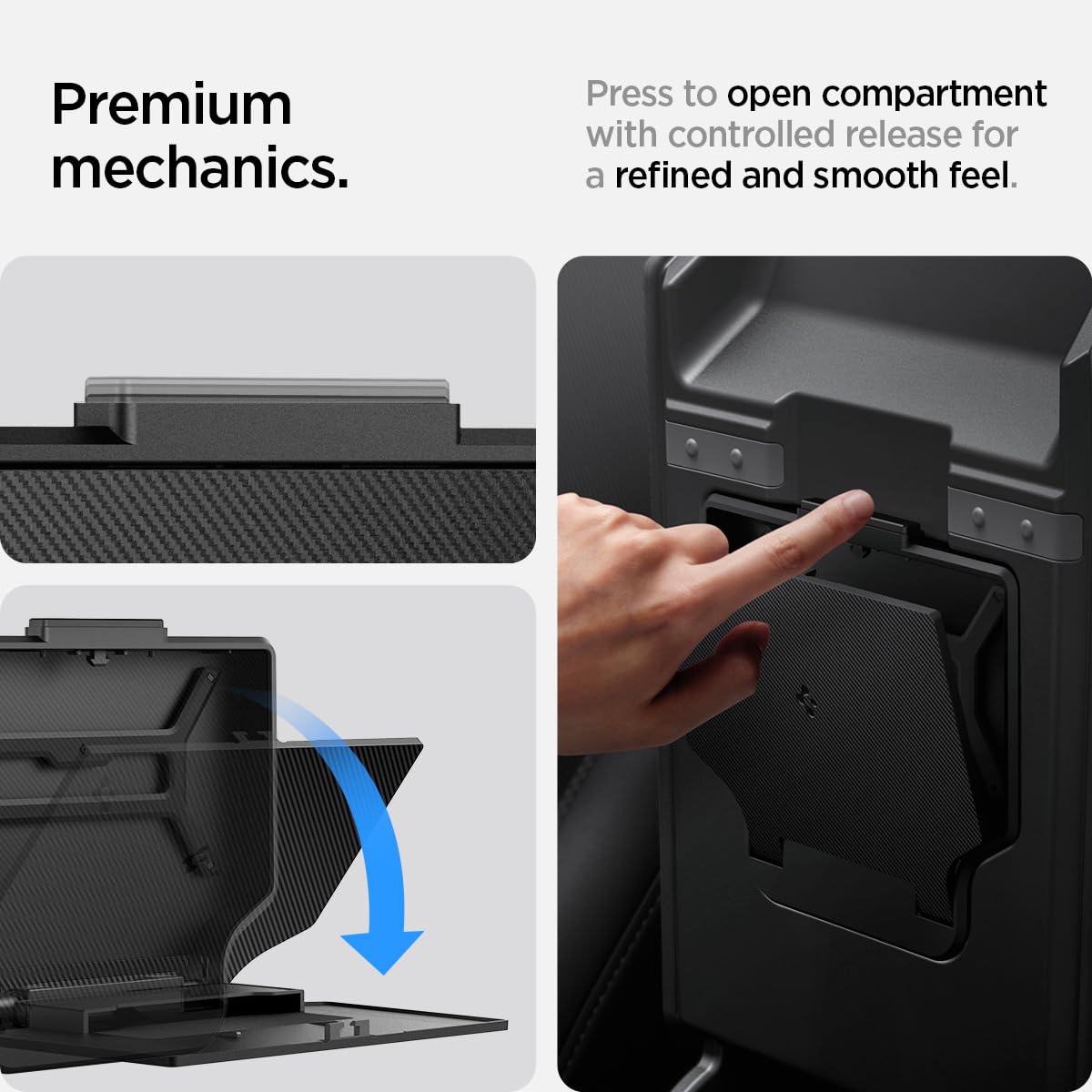 Foto 6 pulgar | Caja De Almacenamiento Spigen One-tap Para Tesla Model Y 2025/2024/2025 - Venta Internacional.