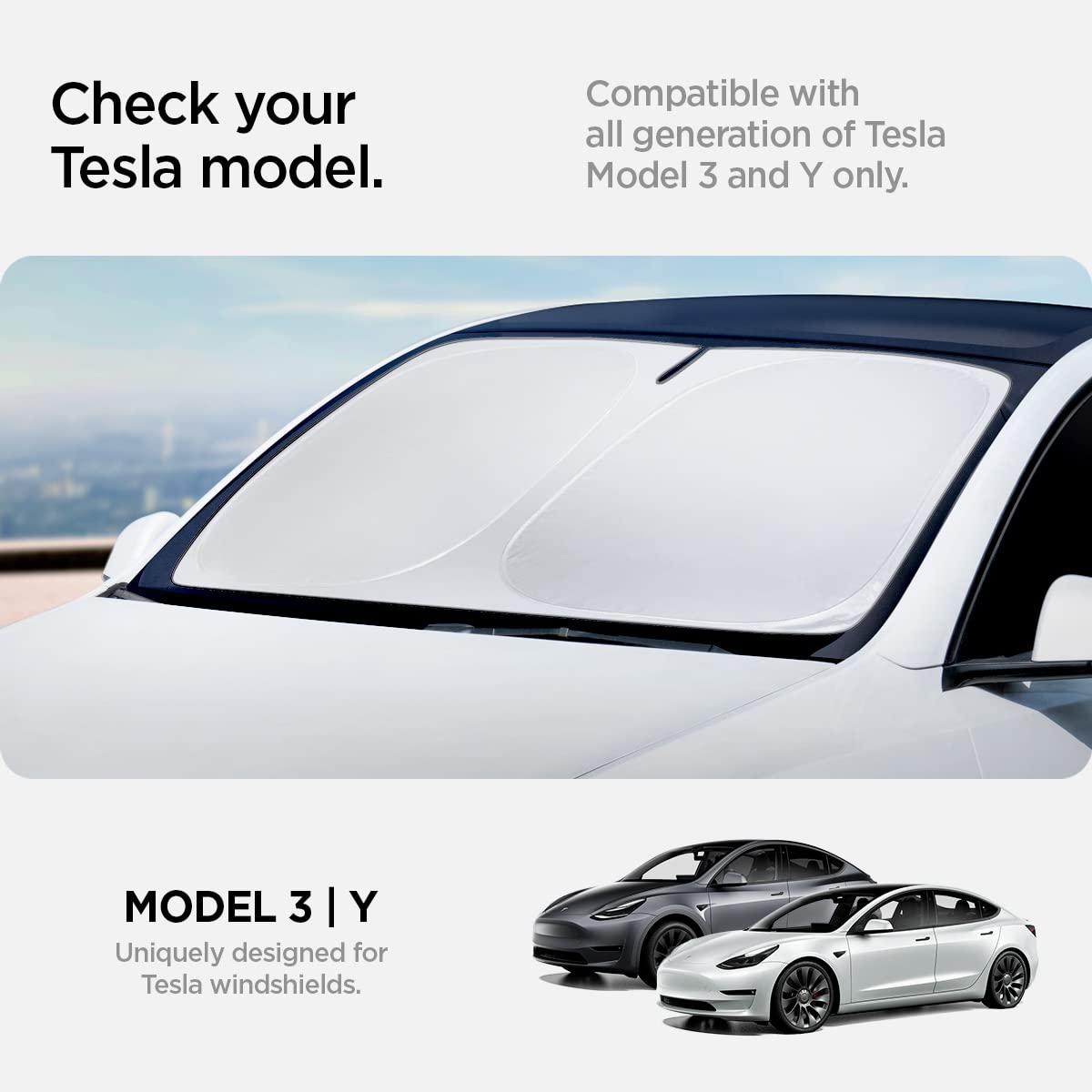 Foto 2 | Parabrisas Spigen Cryoshade Para Tesla Model 3/y - Venta Internacional.