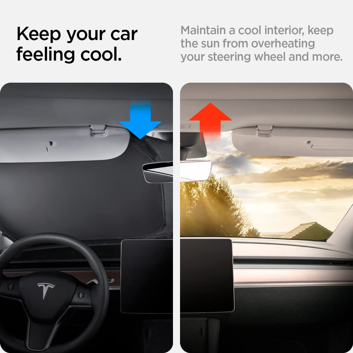 Foto 3 | Parabrisas Spigen Cryoshade Para Tesla Model 3/y - Venta Internacional.
