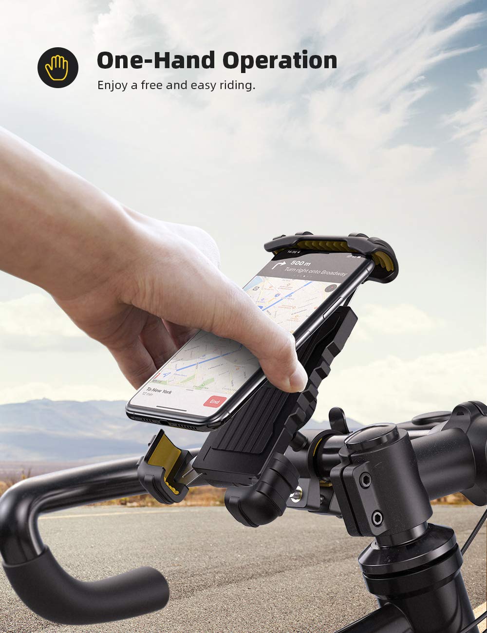 Foto 3 pulgar | Soporte De Teléfono Para Bicicleta Lamicall, Soporte De Motocicleta Para Iphone Samsung - Venta Internacional.
