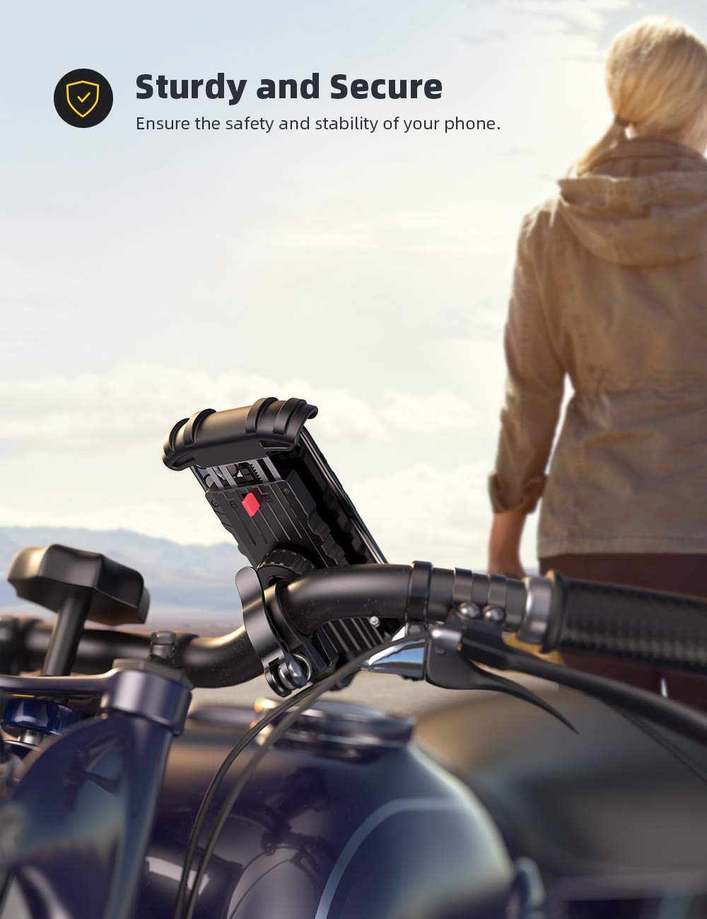 Foto 4 pulgar | Soporte De Teléfono Para Bicicleta Lamicall, Soporte De Motocicleta Para Iphone Samsung - Venta Internacional.