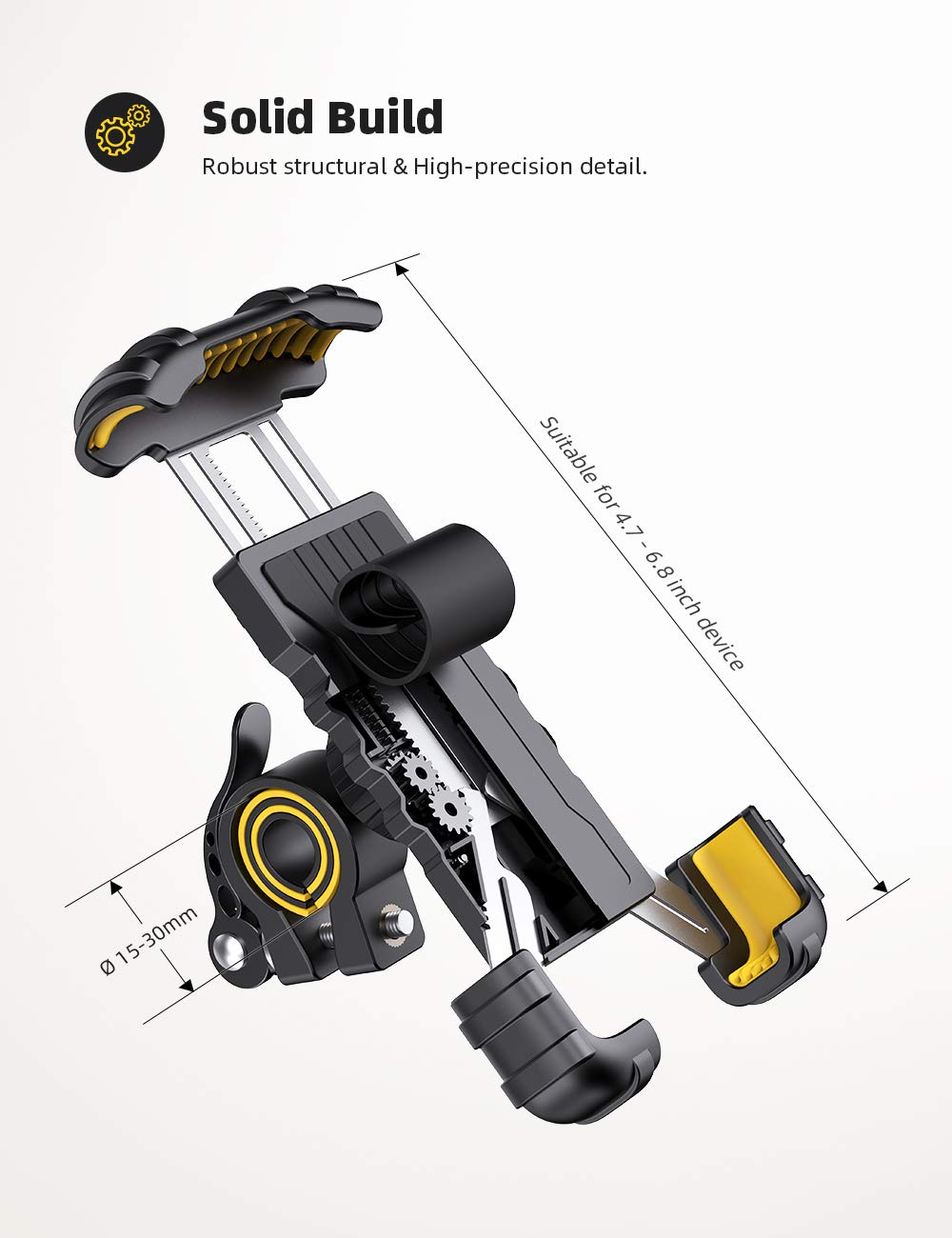 Foto 4 | Soporte De Teléfono Para Bicicleta Lamicall, Soporte De Motocicleta Para Iphone Samsung - Venta Internacional.