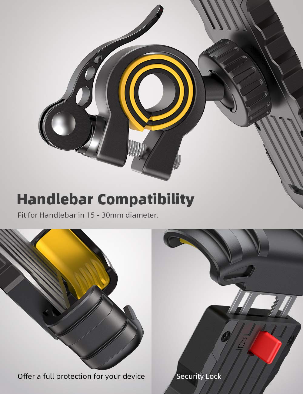 Foto 6 pulgar | Soporte De Teléfono Para Bicicleta Lamicall, Soporte De Motocicleta Para Iphone Samsung - Venta Internacional.