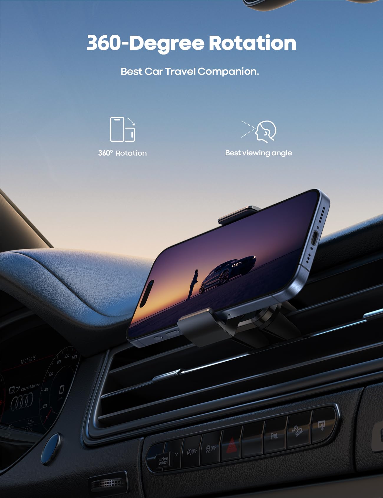 Foto 3 | Soporte Universal Para Teléfonos Inteligentes Lamicall Con Ventilación De Coche - Venta Internacional.