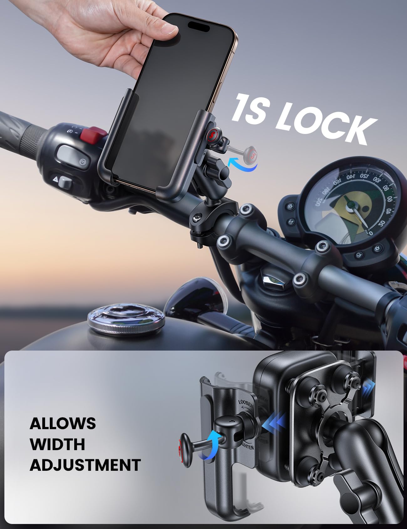Foto 6 pulgar | Soporte De Teléfono Para Moto Lamicall, Totalmente Metálico, Para Iphone 16 Pro - Venta Internacional.