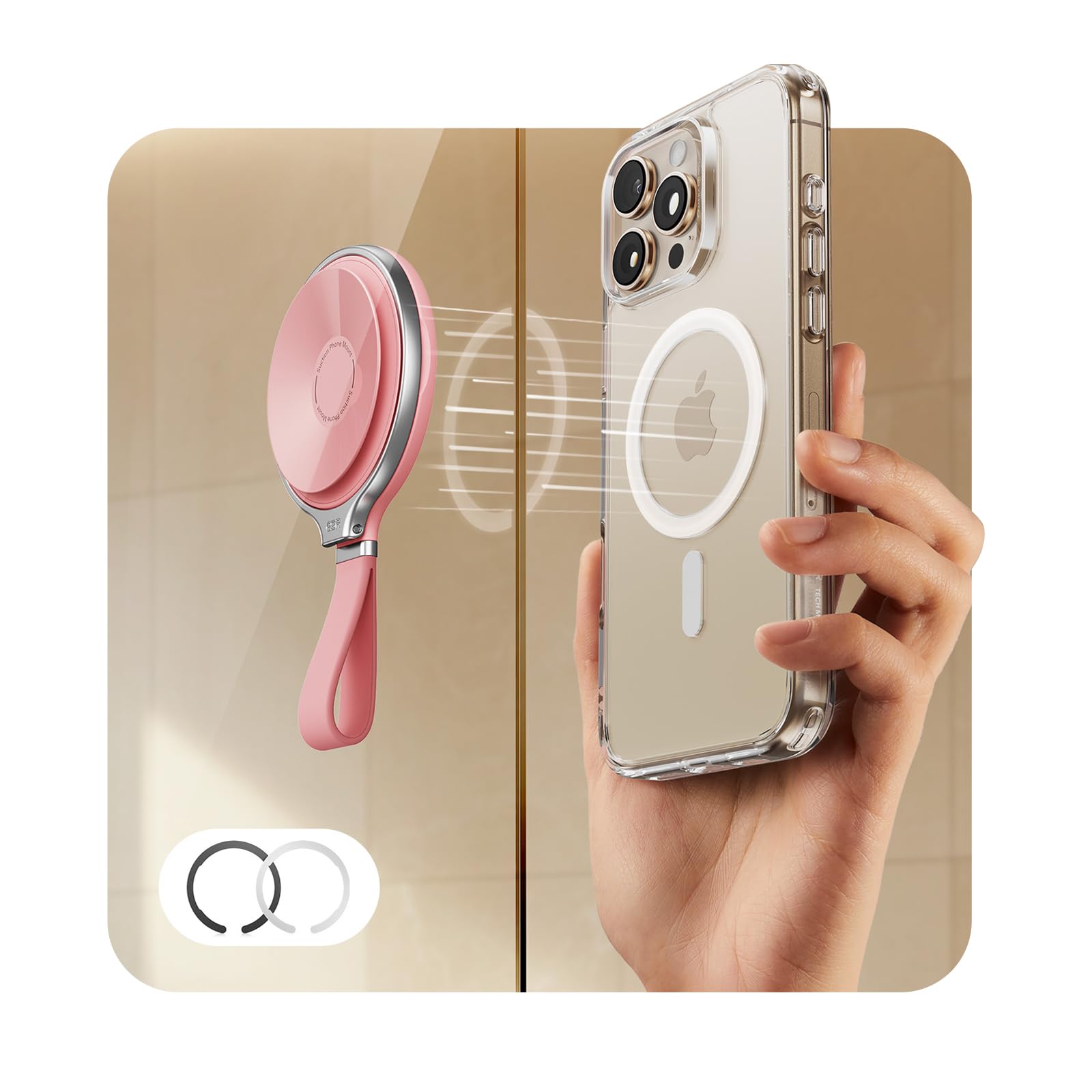 Foto 2 pulgar | Soporte Esr Para Teléfono Magsafe Suction Mount Pink Iphone/android - Venta Internacional.