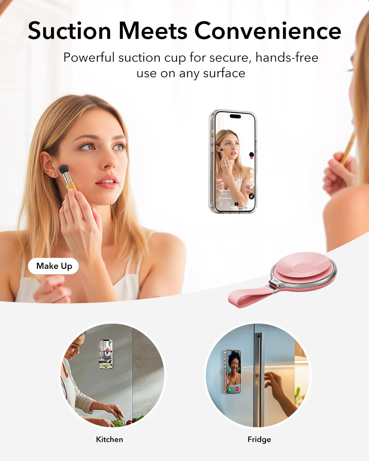 Foto 4 pulgar | Soporte Esr Para Teléfono Magsafe Suction Mount Pink Iphone/android - Venta Internacional.