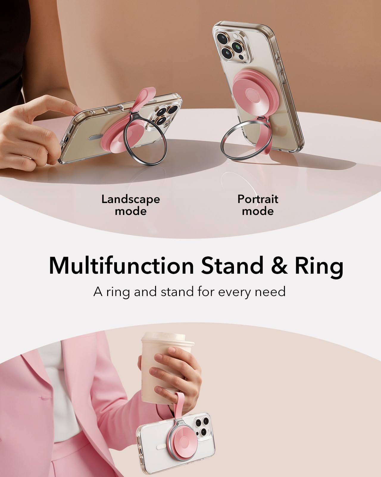 Foto 4 | Soporte Esr Para Teléfono Magsafe Suction Mount Pink Iphone/android - Venta Internacional.