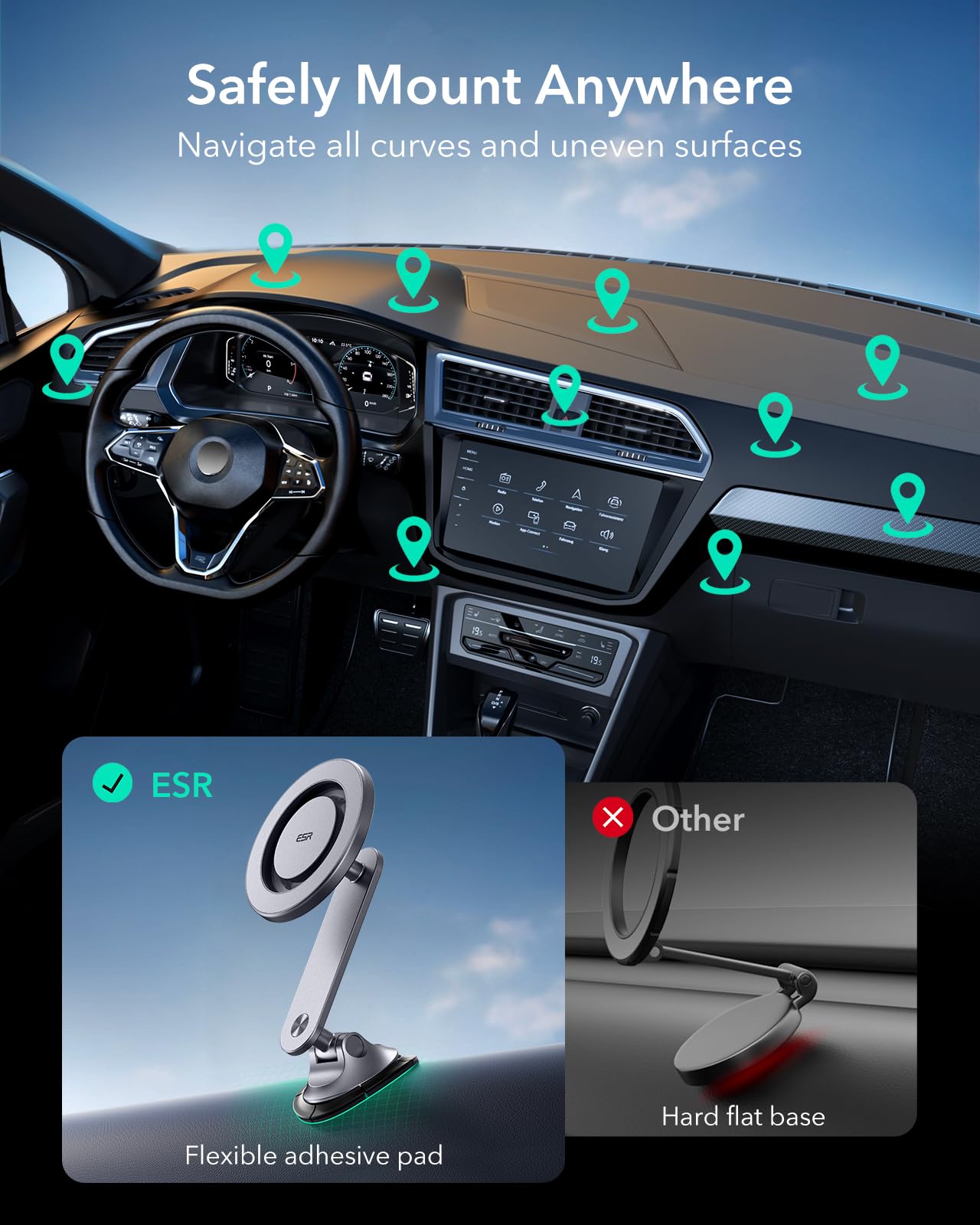 Foto 2 | Soporte Magnético Esr Para Teléfono Magsafe Dashboard Para Coche - Venta Internacional.