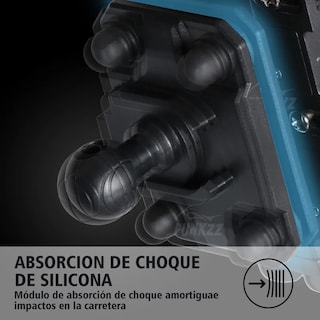 Foto 5 | Soporte Celular Moto/bicicleta Con Absorción De Choque 2en1 Negro