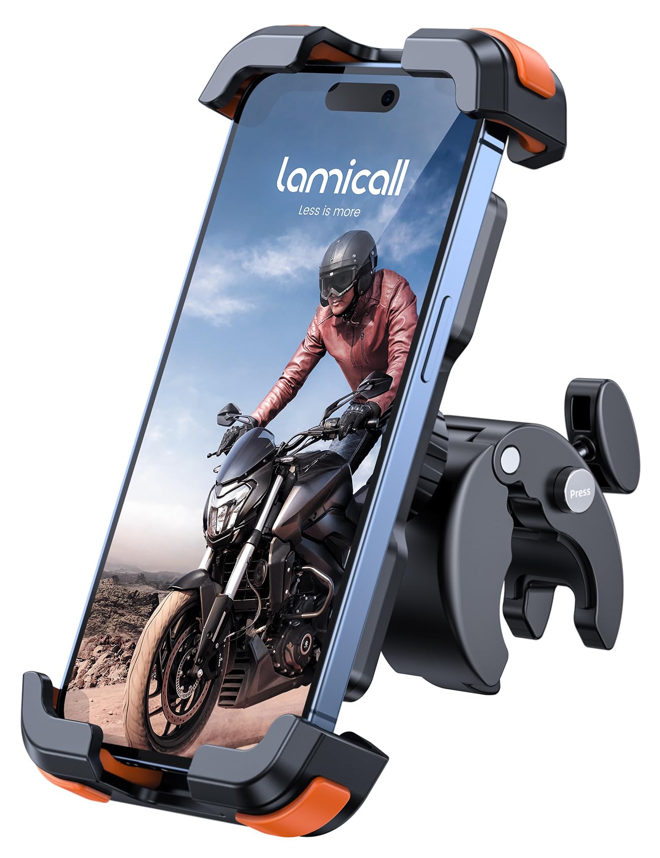 Soporte Para Teléfono Para Moto Lamicall, Color Naranja - Venta Internacional.