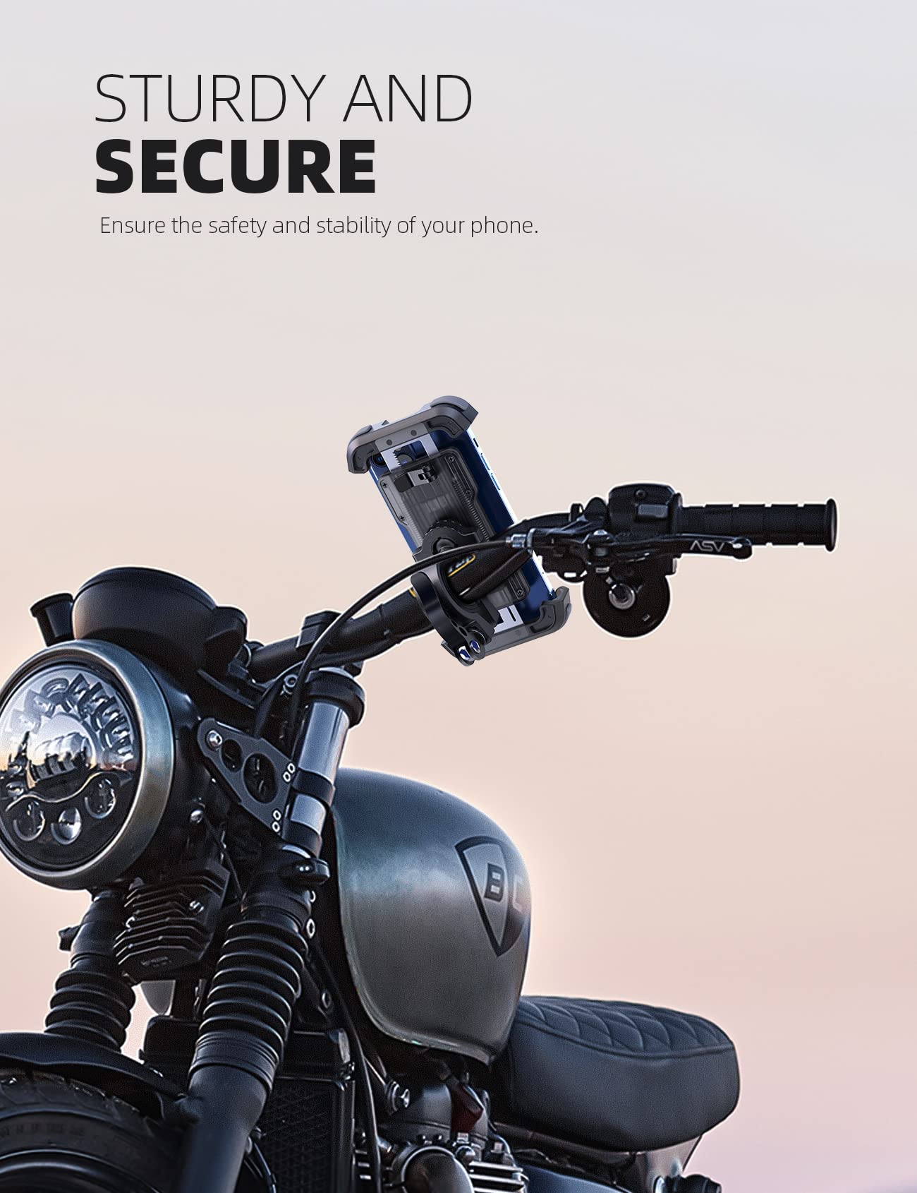 Foto 4 pulgar | Soporte Para Teléfono De Motocicleta Lamicall Para Iphone 15 Pro - Venta Internacional.