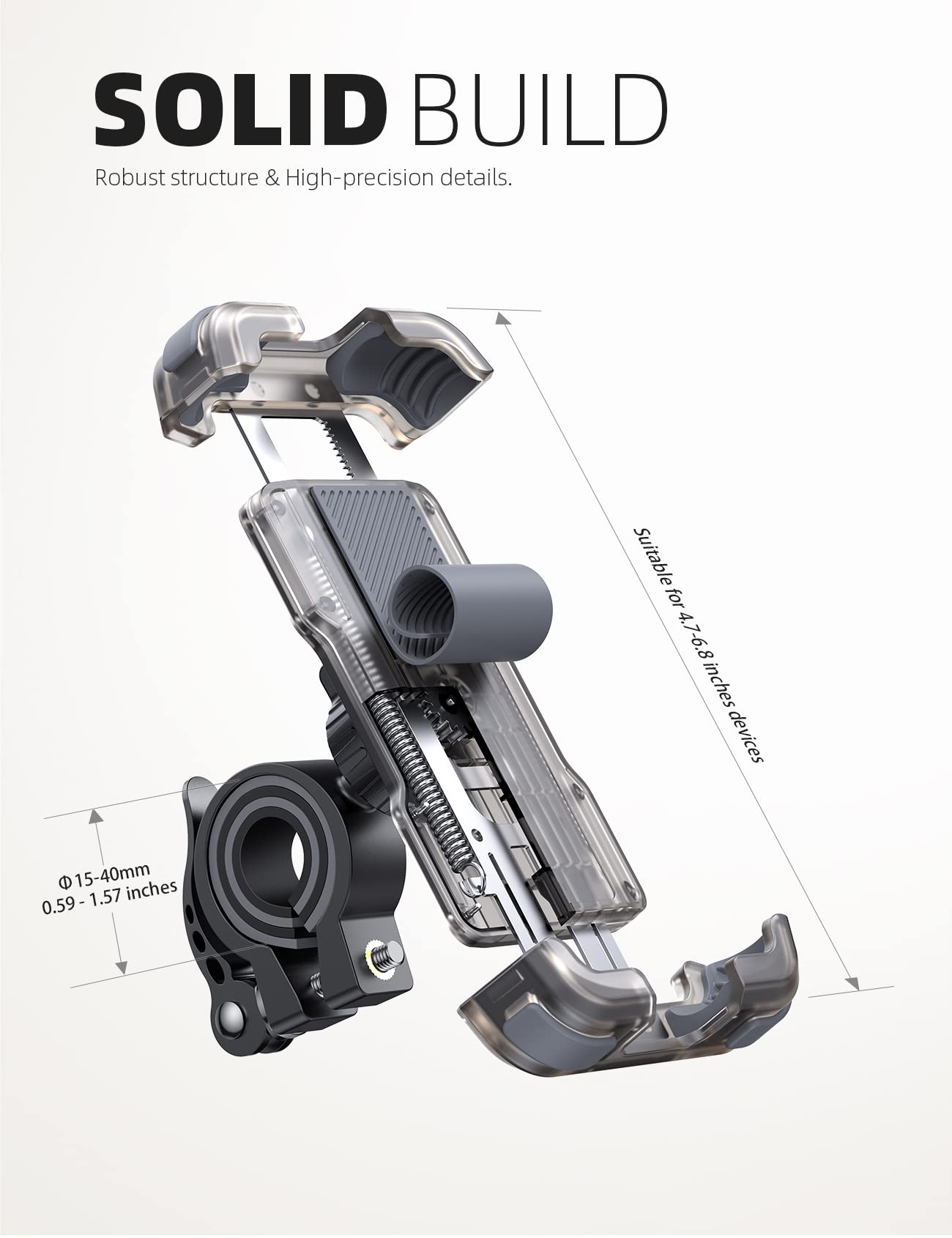 Foto 6 pulgar | Soporte Para Teléfono De Motocicleta Lamicall Para Iphone 15 Pro - Venta Internacional.