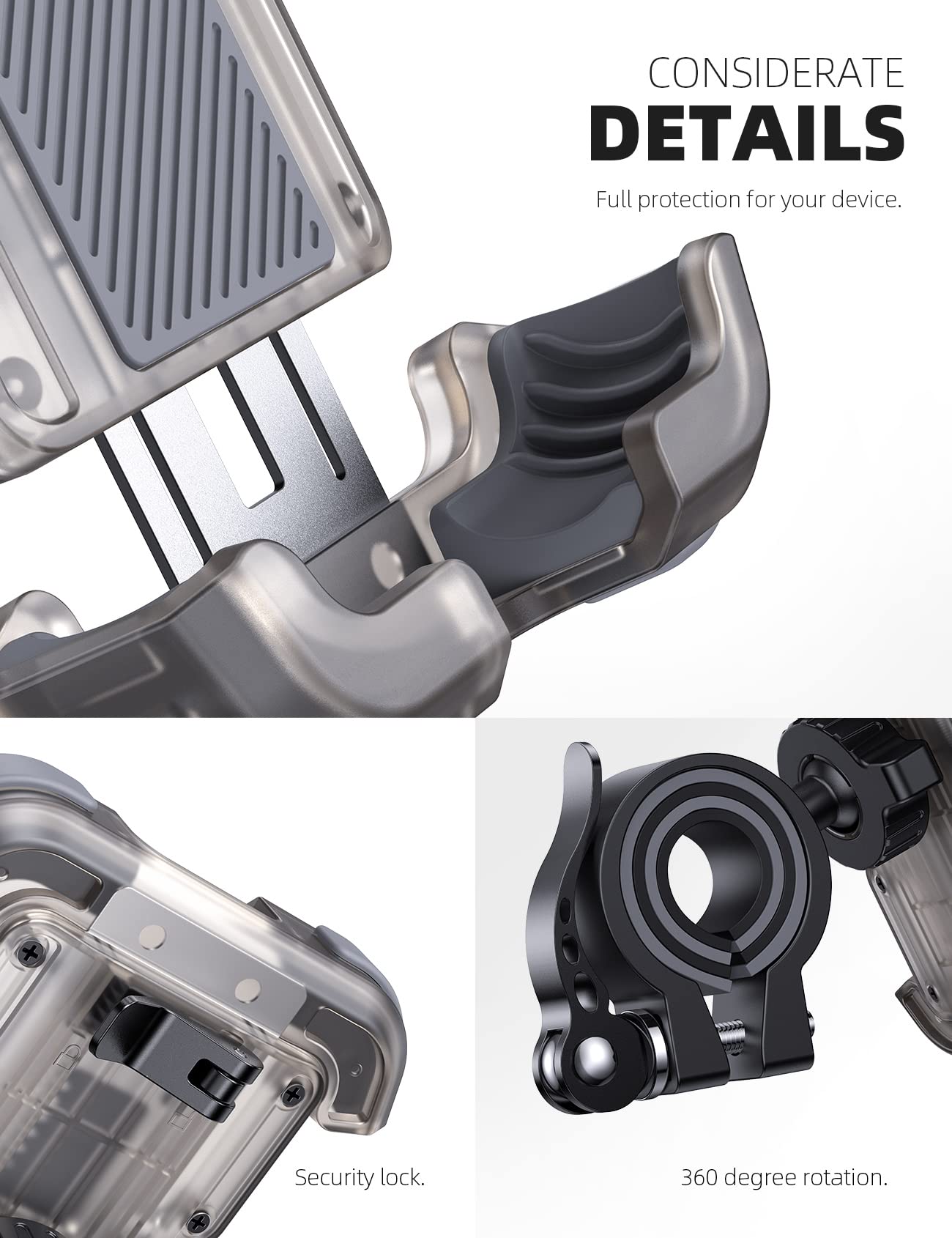 Foto 6 | Soporte Para Teléfono De Motocicleta Lamicall Para Iphone 15 Pro - Venta Internacional.