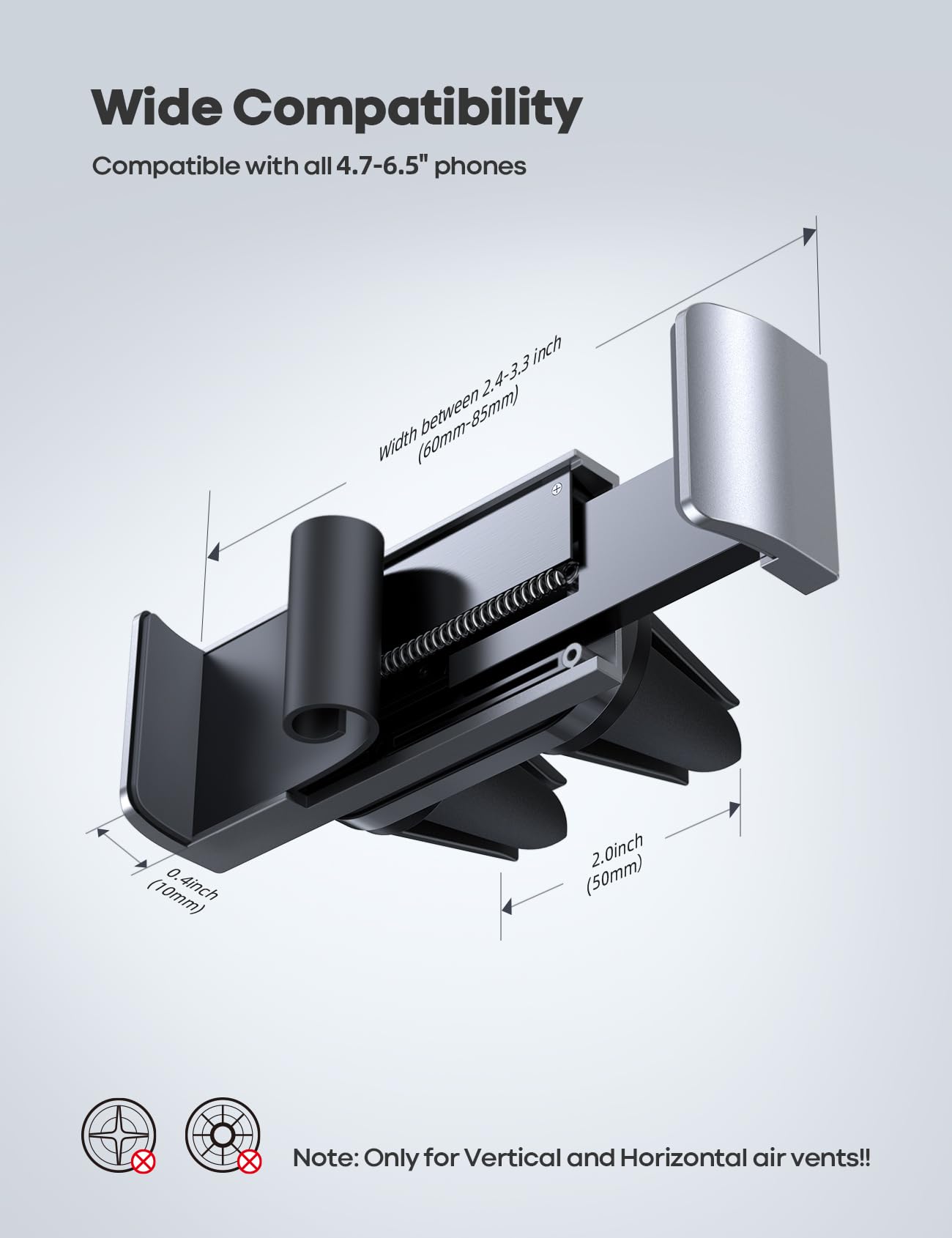 Foto 6 pulgar | Soporte Para Teléfono Móvil Lamicall, Soporte Para Ventilación De Aire, Plateado - Venta Internacional.