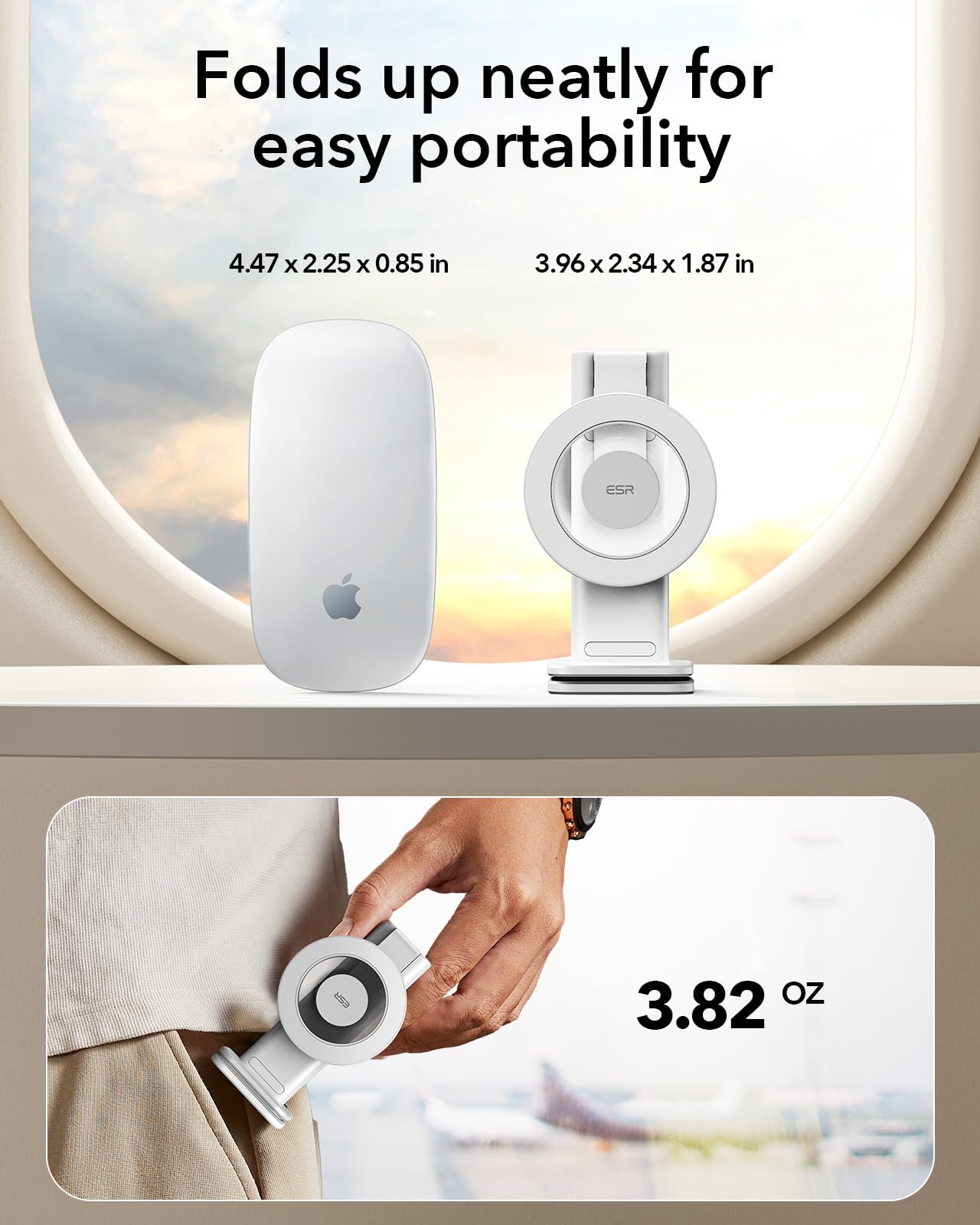 Foto 6 pulgar | Soporte Esr De Avión Para Teléfono Magsafe Para Iphone Y Android, Color Blanco - Venta Internacional.
