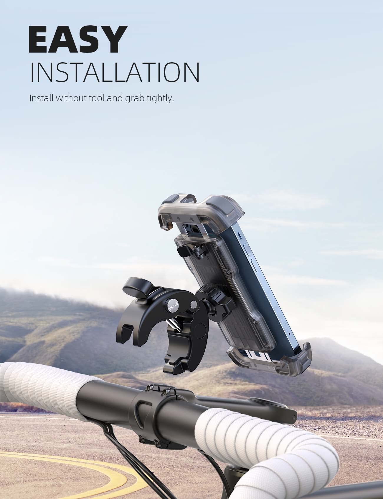 Foto 4 | Soporte Para Teléfono De Motocicleta Lamicall Para Iphone Galax - Venta Internacional.