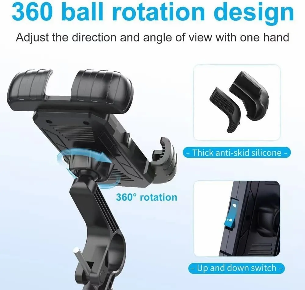 Foto 5 pulgar | Soporte Para Celular Belug Moto/bicicleta, Base Porta Teléfono360° Negro