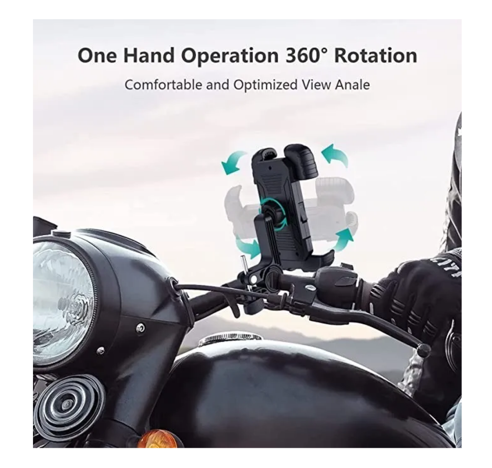 Foto 6 pulgar | Soporte Para Celular Belug Moto/bicicleta, Base Porta Teléfono360° Negro